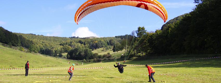 Paragliding Worldcup der Punktlander Wasserkuppe