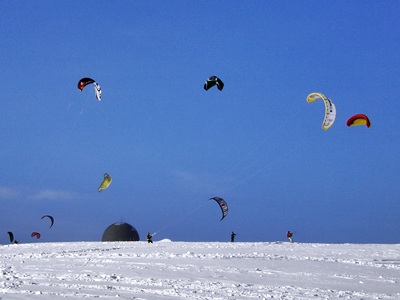 Snowkiter auf der Wasserkuppe